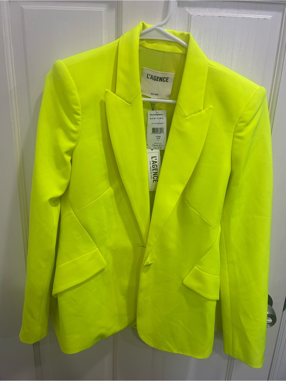 L'AGENCE Neon Women's Single-Button Blazer